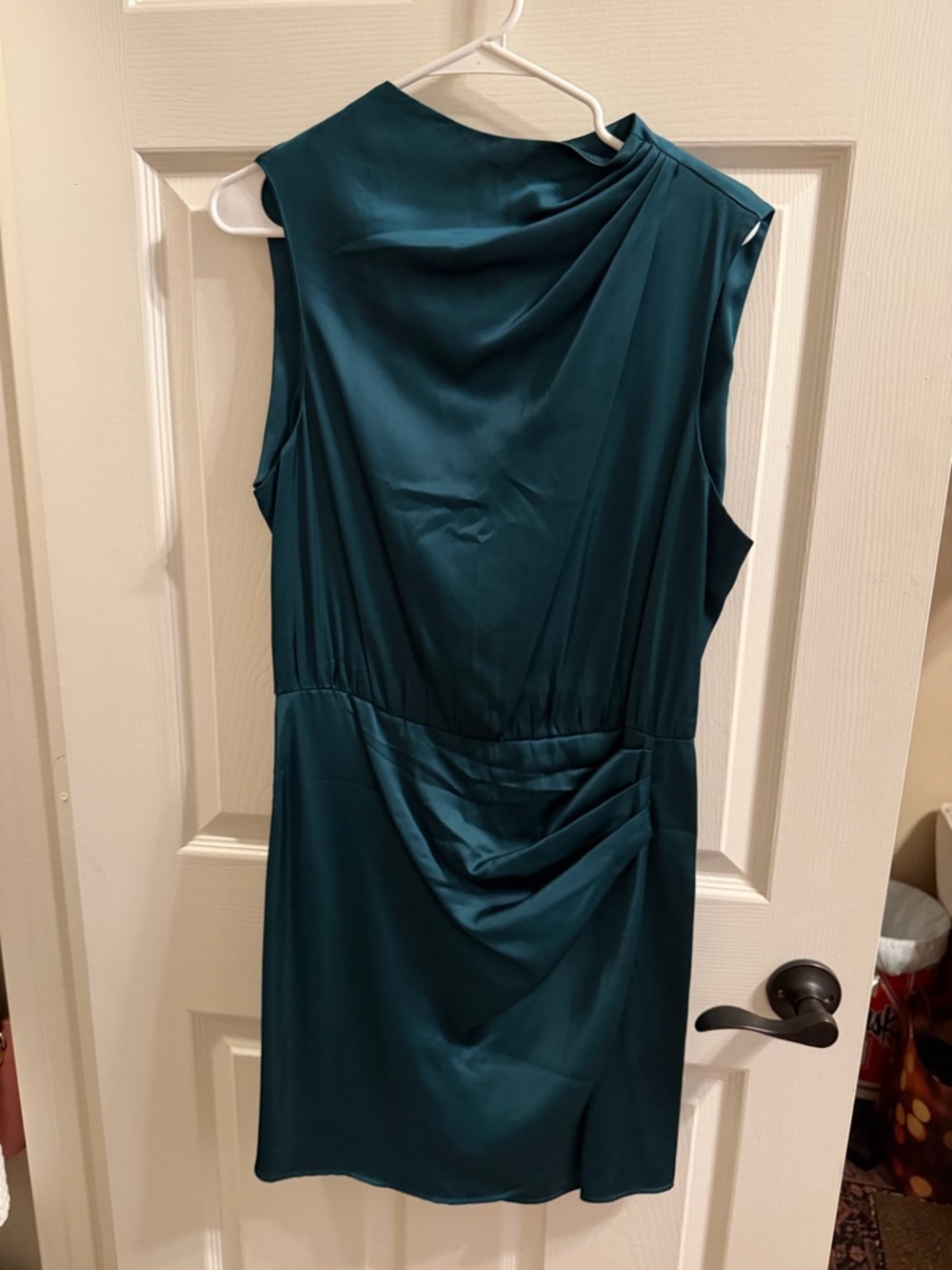 Abercrombie & Fitch Teal Sleeveless Draped Shift Dress